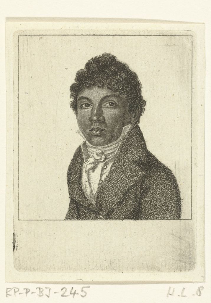 Portret van Richard de bediende van de kunstenaar, Ernst Willem Jan Bagelaar, 1798 - 1837 RP-P-BI-245